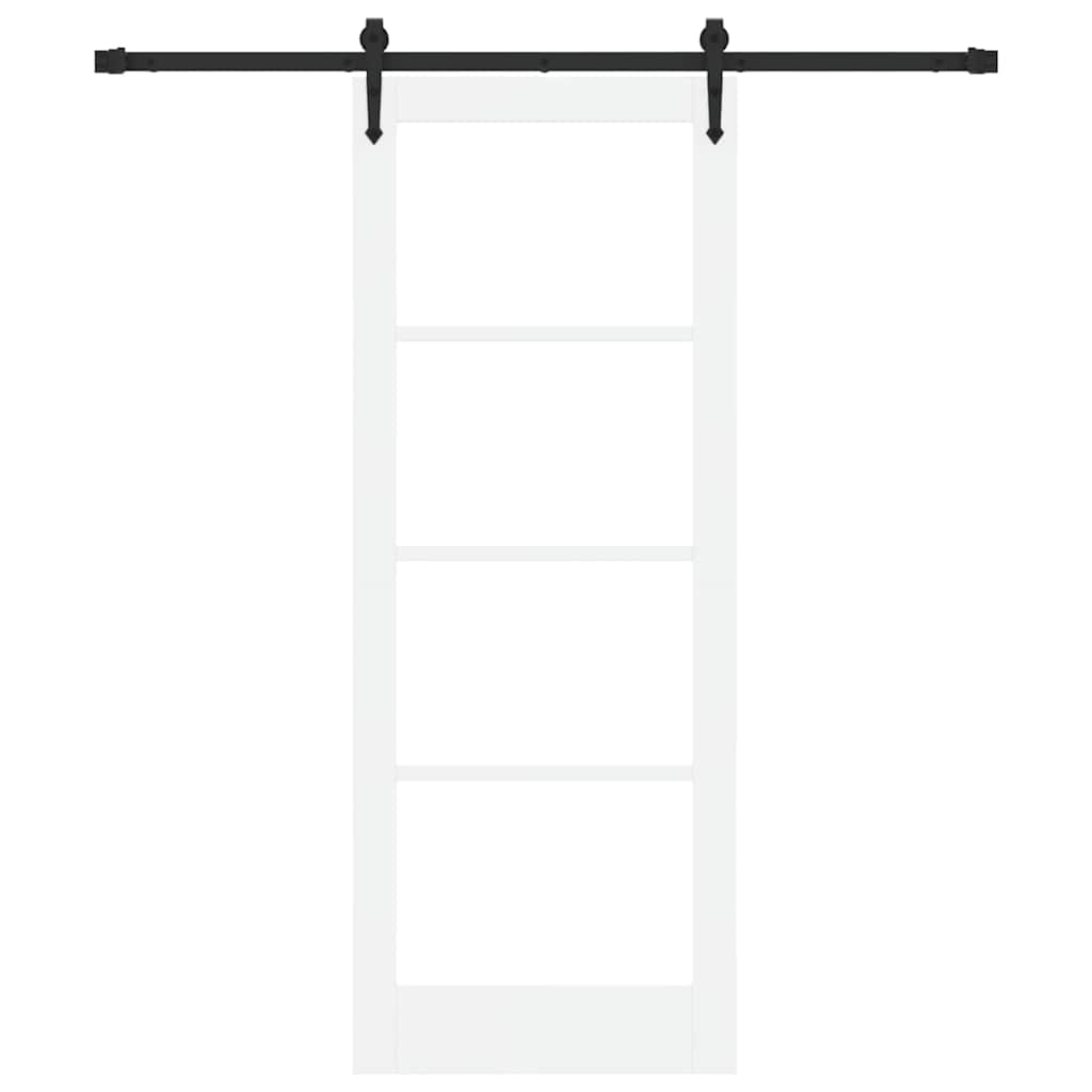 Sliding Door Manual White 78 x 202 cm Wood and metal