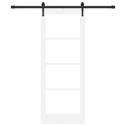 Sliding Door Manual White 78 x 202 cm Wood and metal