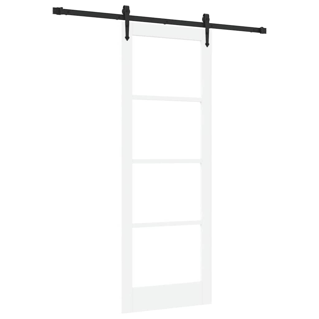 Sliding Door Manual White 78 x 211 cm Wood and metal