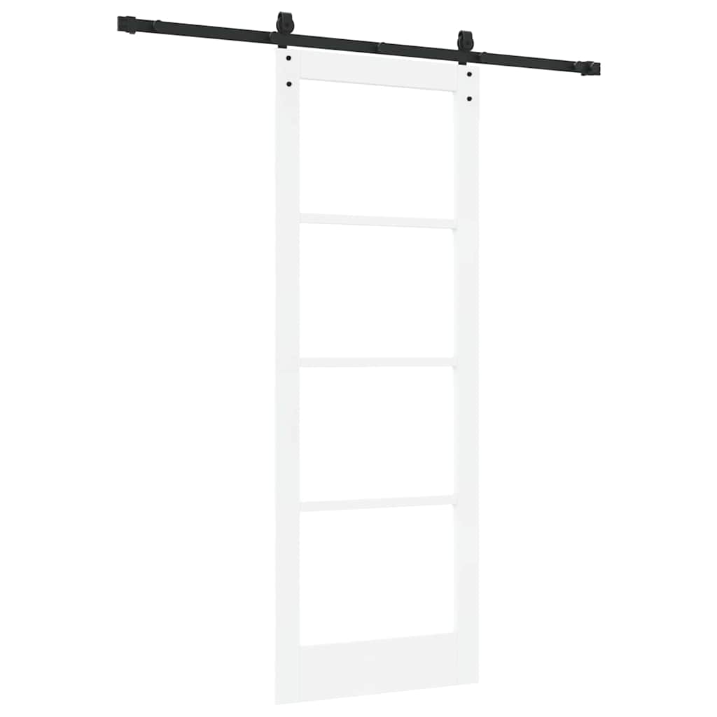 Sliding Door Manual White 78 x 211 cm Wood and metal
