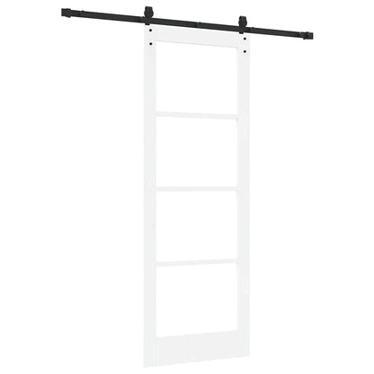 Sliding Door Manual White 78 x 211 cm Wood and metal