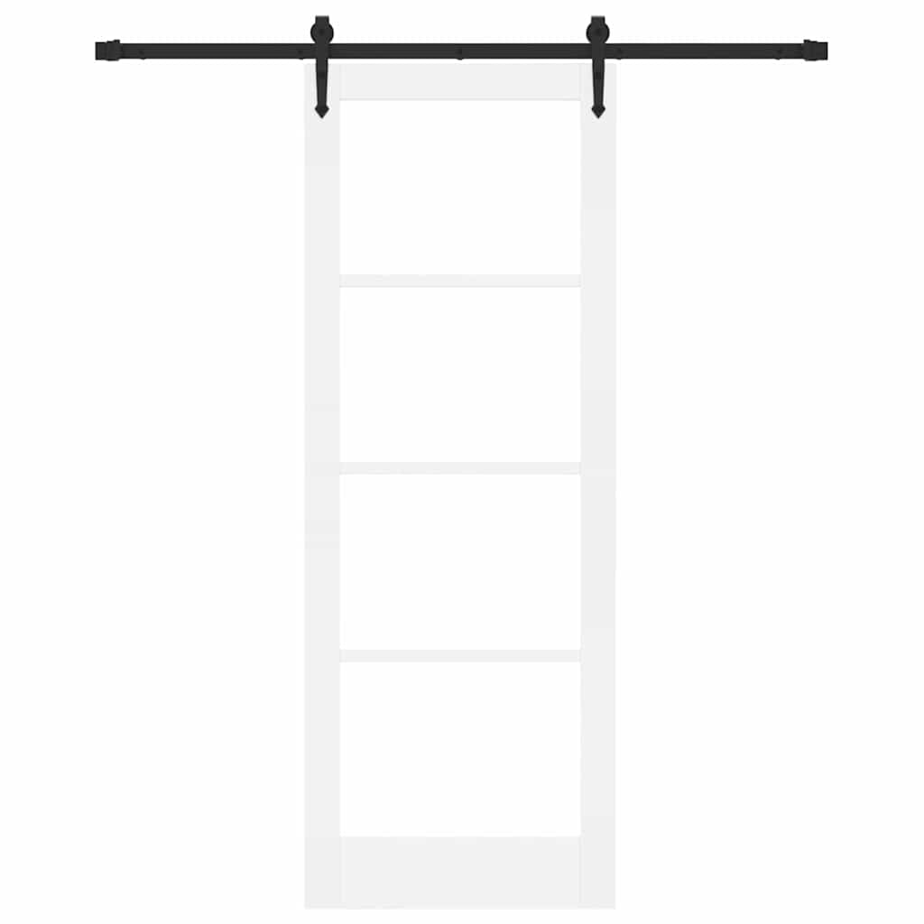 Sliding Door Manual White 78 x 211 cm Wood and metal