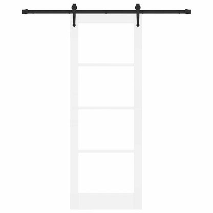 Sliding Door Manual White 78 x 211 cm Wood and metal