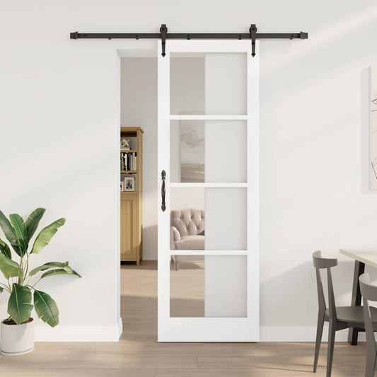 Sliding Door Manual White 78 x 232 cm Wood and metal