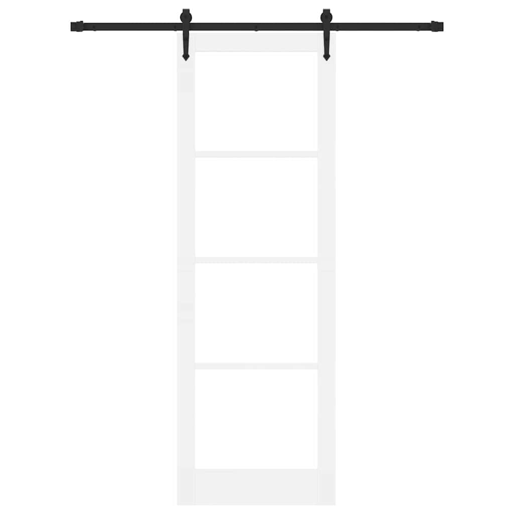 Sliding Door Manual White 78 x 232 cm Wood and metal