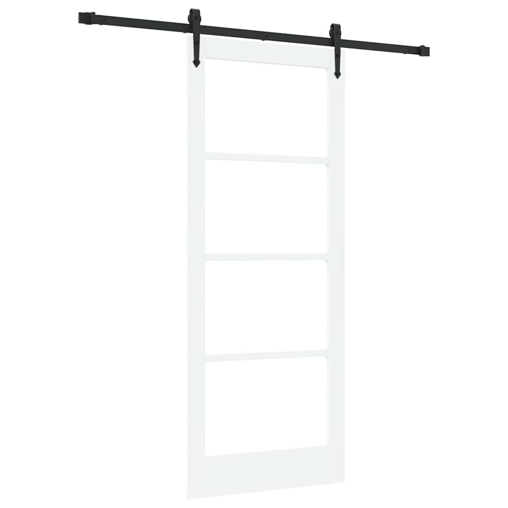 Sliding Door Manual White 83 x 202 cm Wood and metal