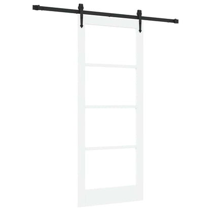 Sliding Door Manual White 83 x 202 cm Wood and metal