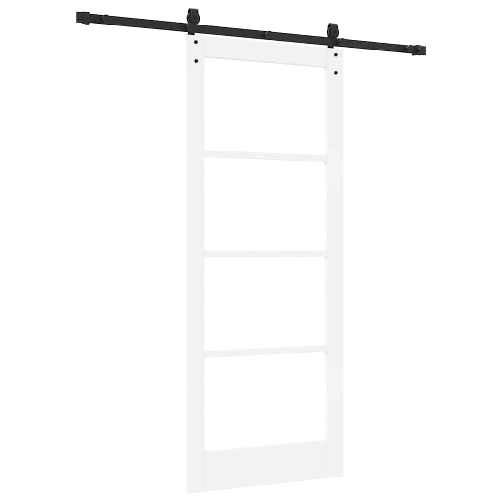 Sliding Door Manual White 83 x 202 cm Wood and metal