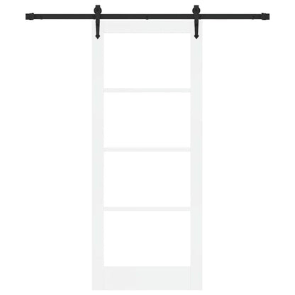 Sliding Door Manual White 83 x 202 cm Wood and metal
