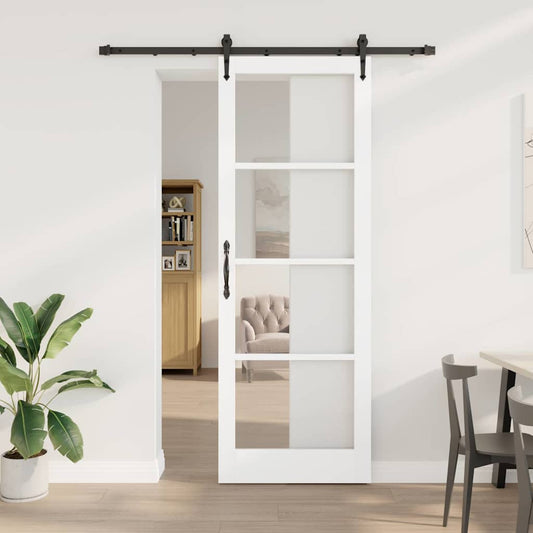 Sliding Door Manual White 83 x 232 cm Wood and metal