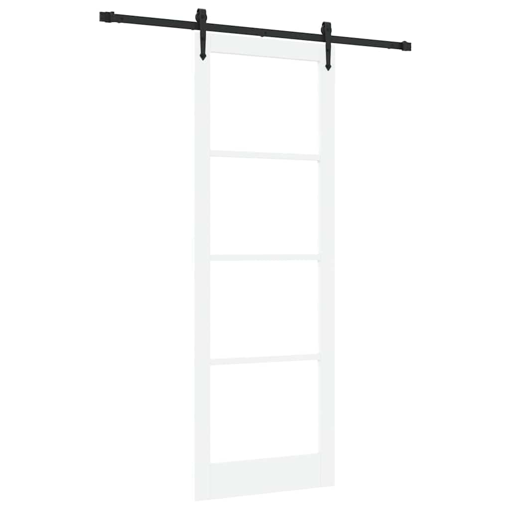 Sliding Door Manual White 83 x 232 cm Wood and metal