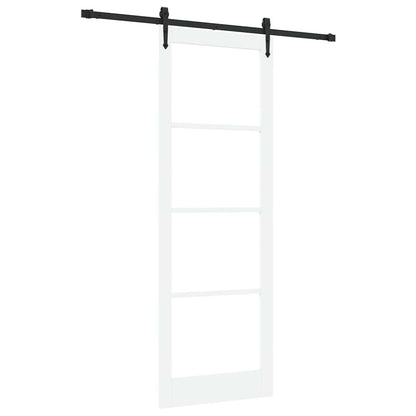 Sliding Door Manual White 83 x 232 cm Wood and metal