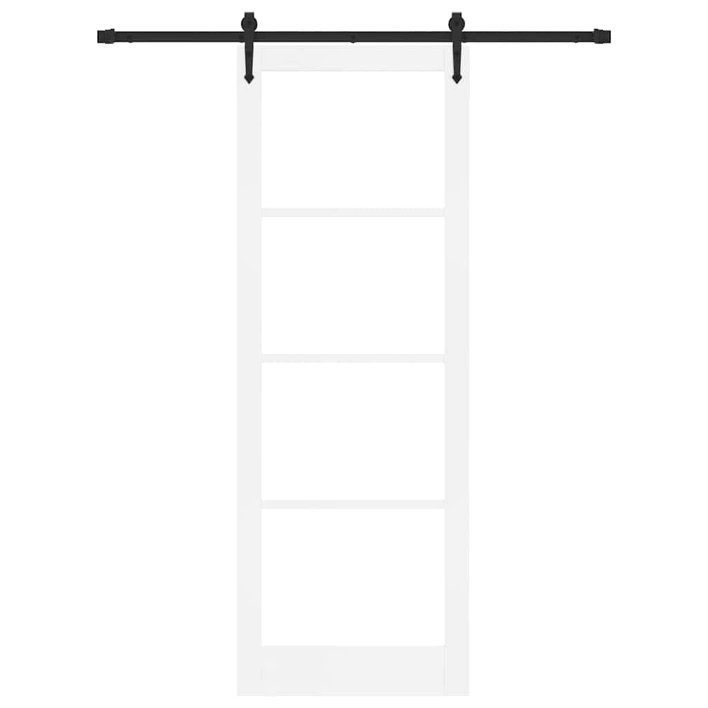 Sliding Door Manual White 83 x 232 cm Wood and metal