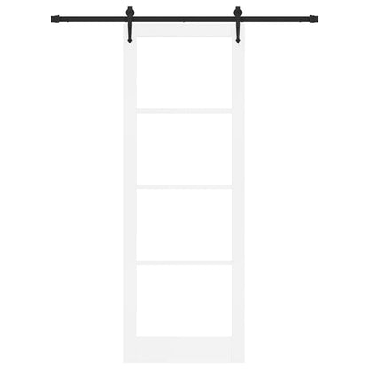 Sliding Door Manual White 83 x 232 cm Wood and metal