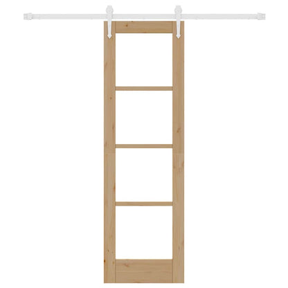 Sliding Door Manual Brown 61 x 198.5 cm Wood and metal
