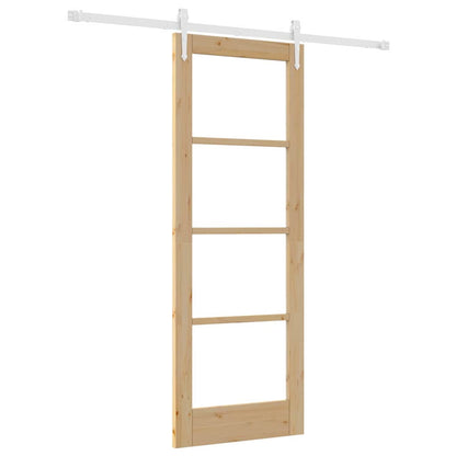 Sliding Door Manual Brown 73.5 x 198.5 cm Wood and metal