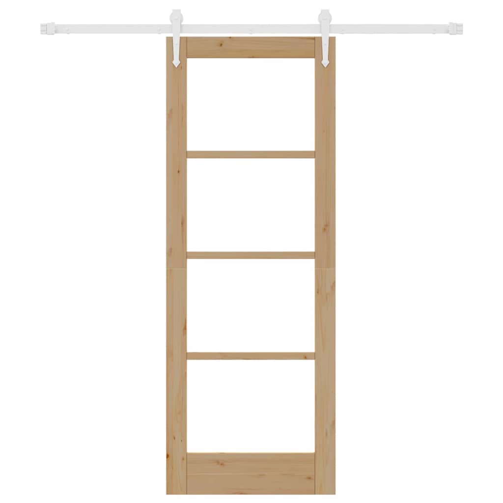 Sliding Door Manual Brown 73.5 x 198.5 cm Wood and metal