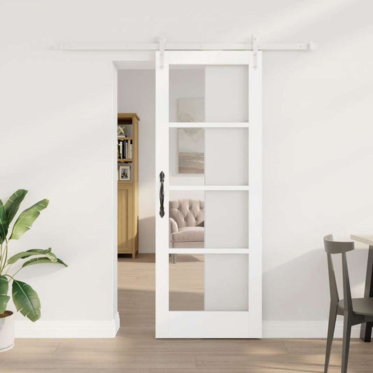 Sliding Door Manual White 73.5 x 198.5 cm Wood and metal