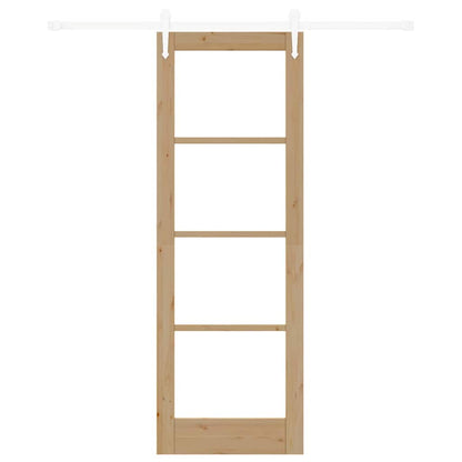 Sliding Door Manual Brown 73.5 x 211 cm Wood and metal