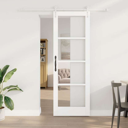 Sliding Door Manual White 73.5 x 211 cm Wood and metal