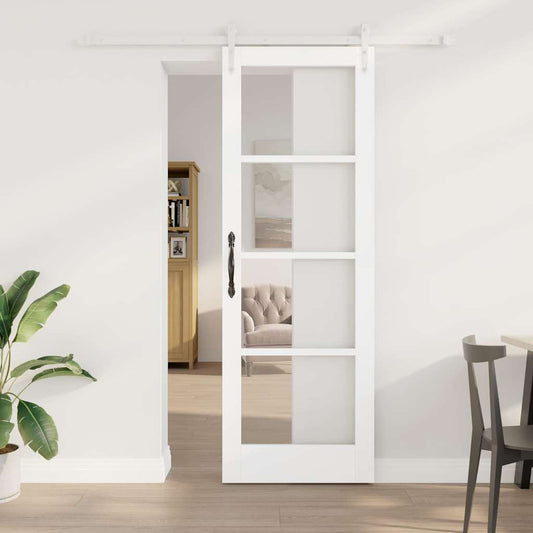 Sliding Door Manual White 73.5 x 211 cm Wood and metal