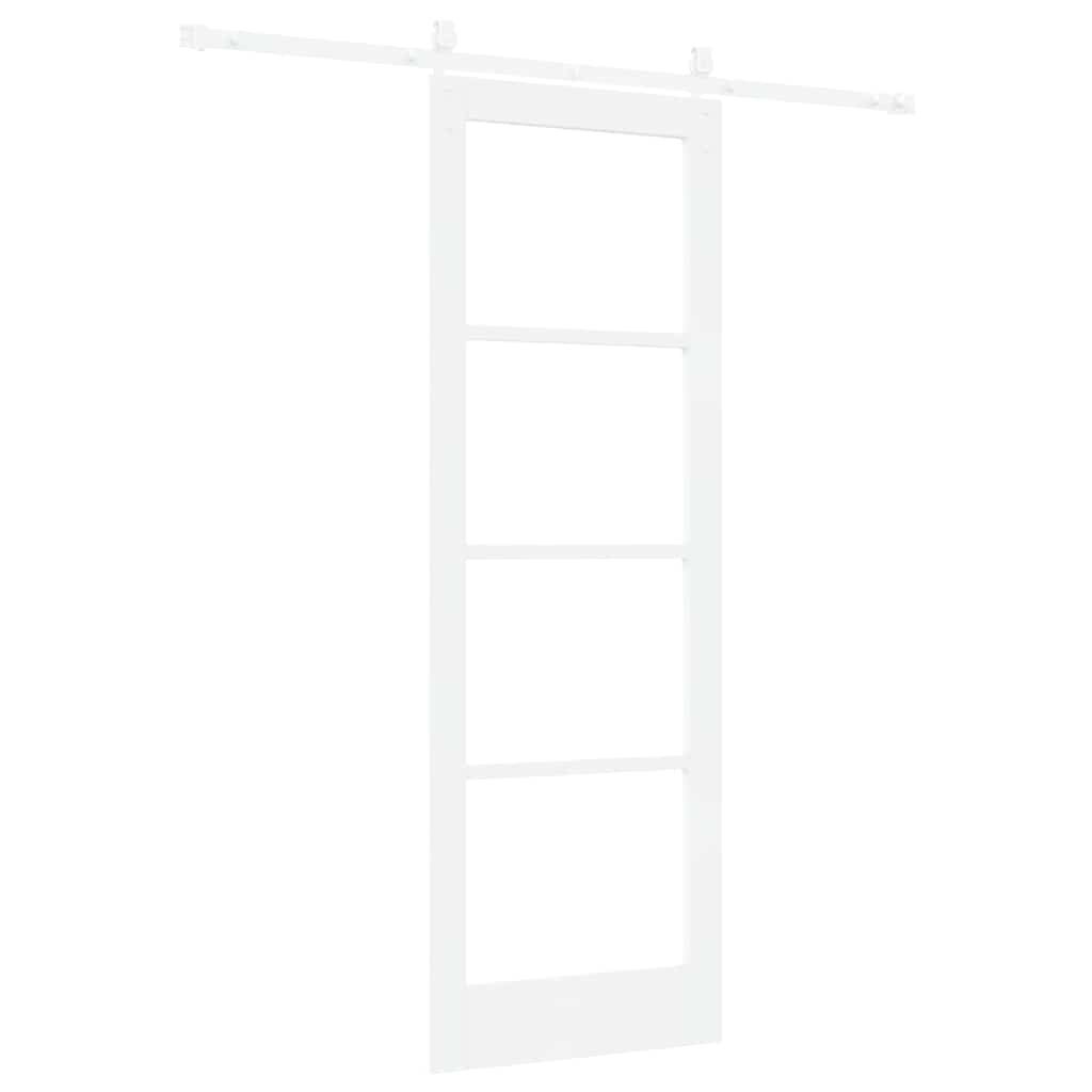 Sliding Door Manual White 73.5 x 211 cm Wood and metal