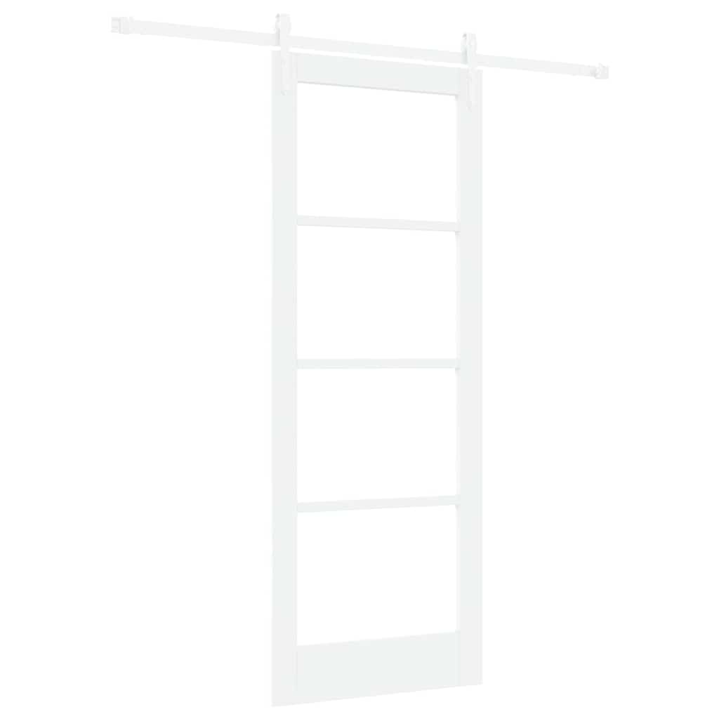 Sliding Door Manual White 78 x 202 cm Wood and metal
