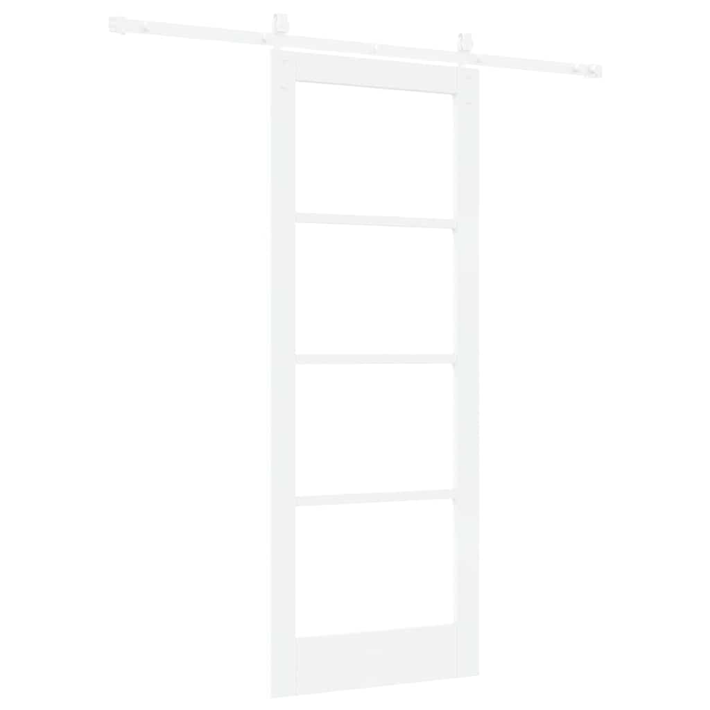 Sliding Door Manual White 78 x 202 cm Wood and metal