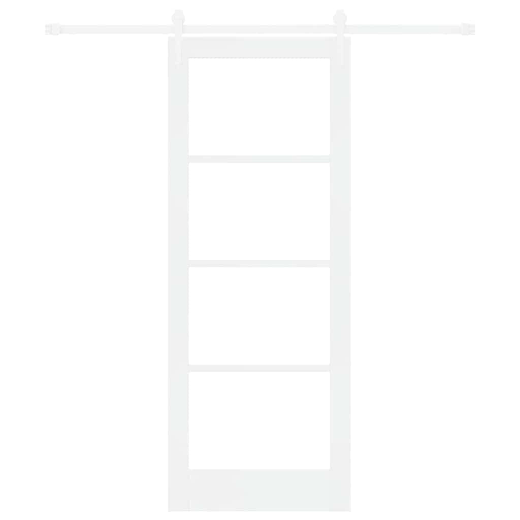 Sliding Door Manual White 78 x 202 cm Wood and metal