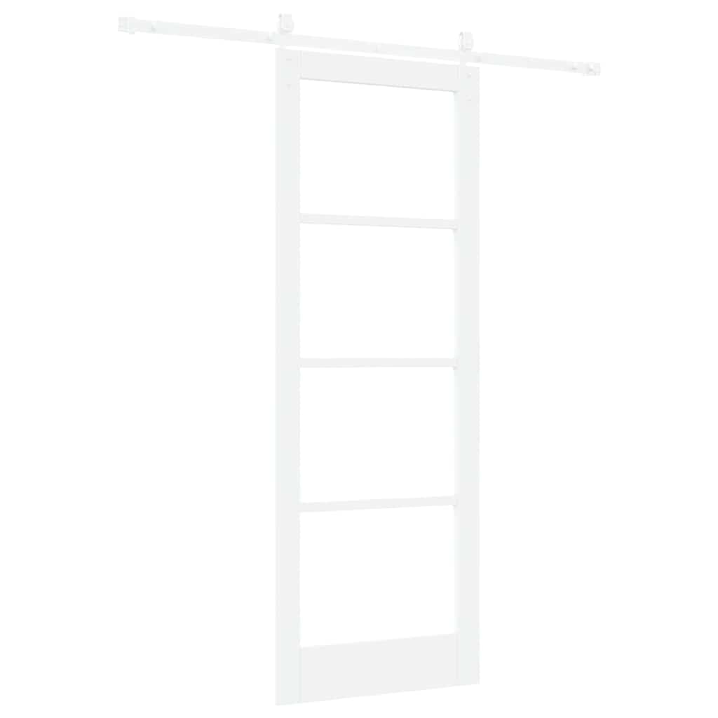 Sliding Door Manual White 78 x 211 cm Wood and metal