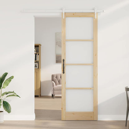 Sliding Door Manual Brown 78 x 232 cm Wood and metal
