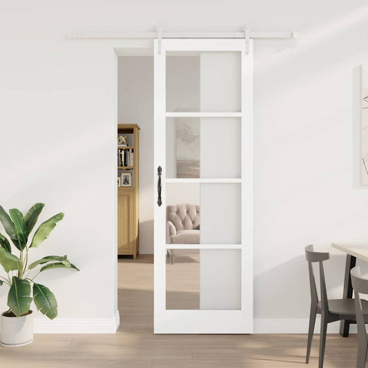 Sliding Door Manual White 78 x 232 cm Wood and metal