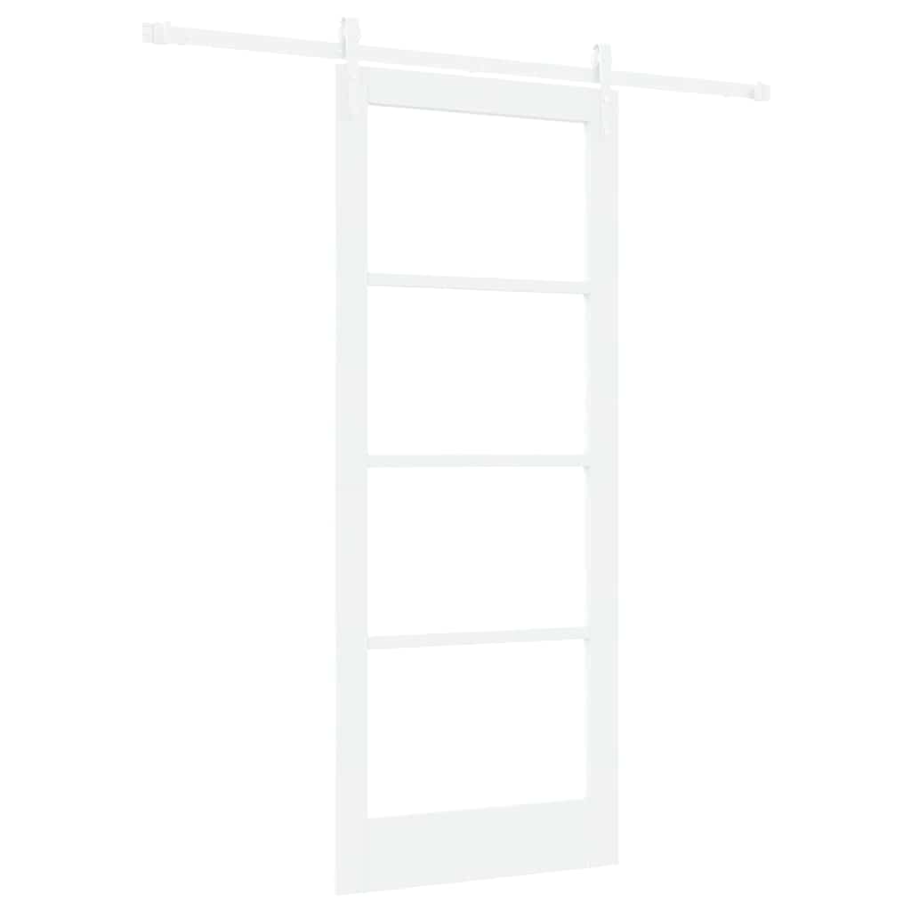 Sliding Door Manual White 83 x 202 cm Wood and metal