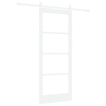 Sliding Door Manual White 83 x 202 cm Wood and metal