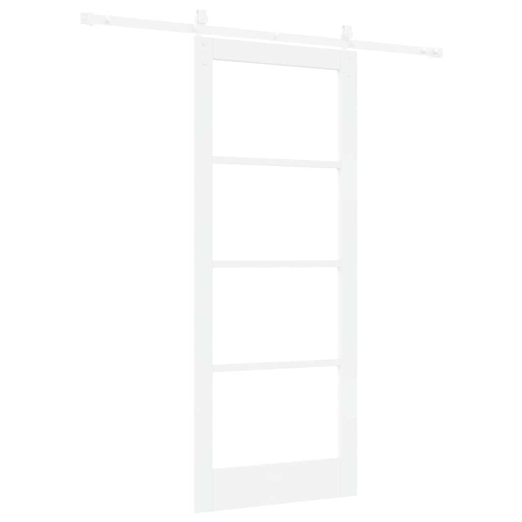 Sliding Door Manual White 83 x 202 cm Wood and metal