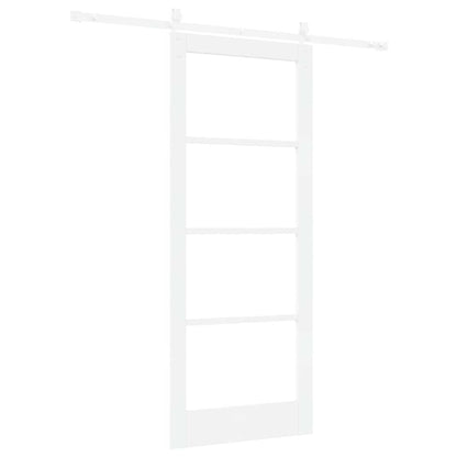 Sliding Door Manual White 83 x 202 cm Wood and metal
