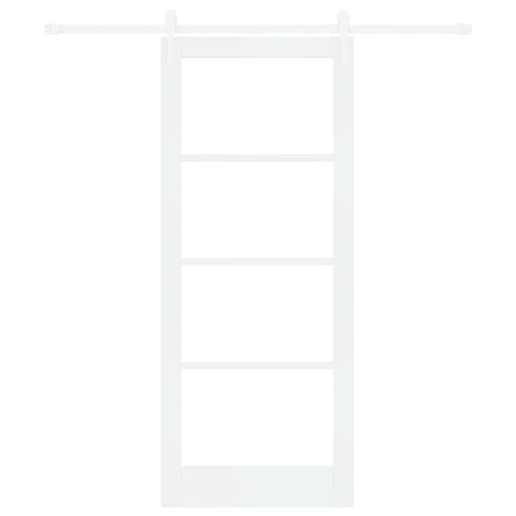 Sliding Door Manual White 83 x 202 cm Wood and metal