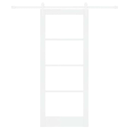Sliding Door Manual White 83 x 202 cm Wood and metal