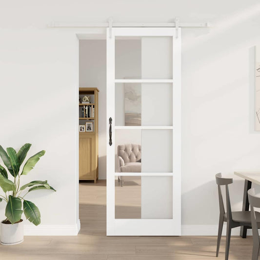 Sliding Door Manual White 83 x 232 cm Wood and metal