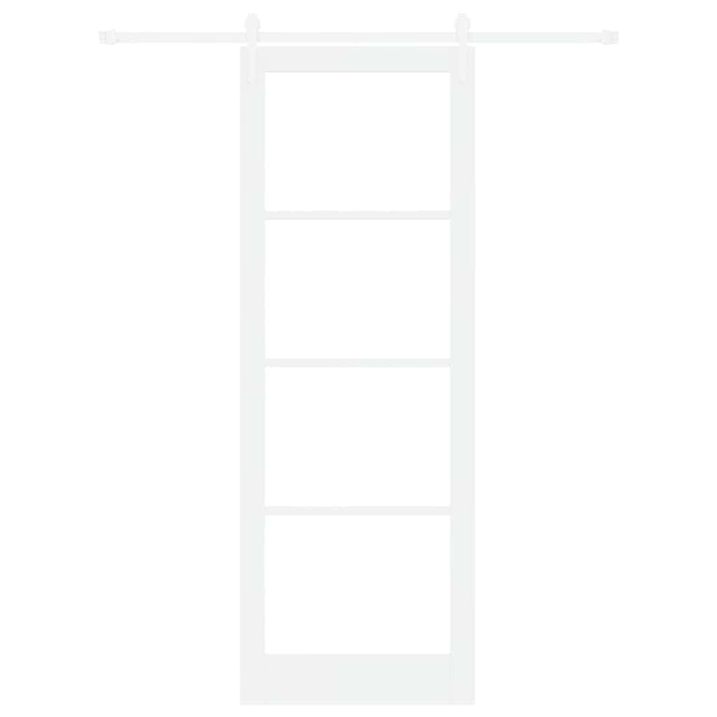 Sliding Door Manual White 83 x 232 cm Wood and metal