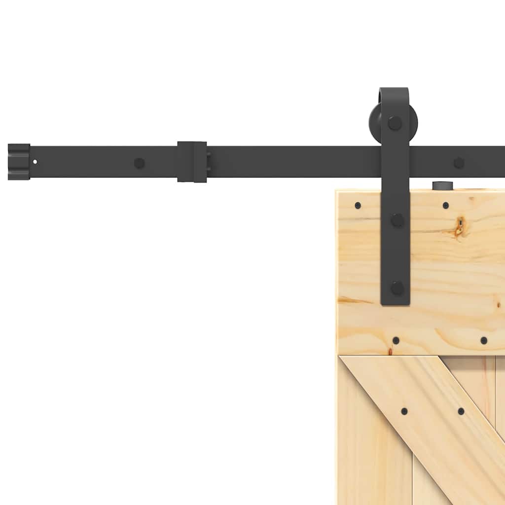 Sliding Door with Hardware Set 70x210 cm Solid Wood Pine