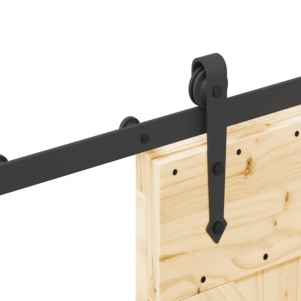 Sliding Door with Hardware Set 70x210 cm Solid Wood Pine