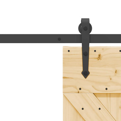 Sliding Door with Hardware Set 70x210 cm Solid Wood Pine