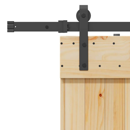 Sliding Door with Hardware Set 70x210 cm Solid Wood Pine