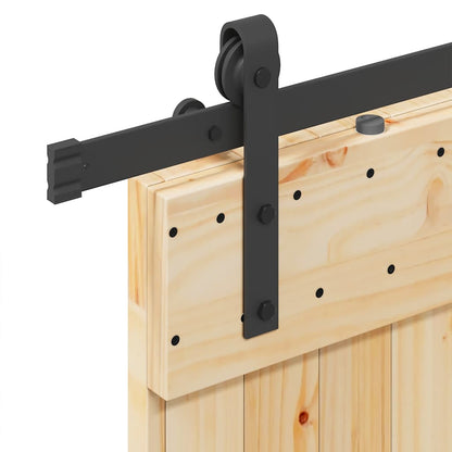 Sliding Door with Hardware Set 85x210 cm Solid Wood Pine