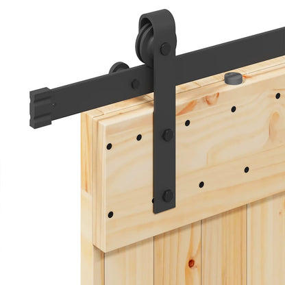 Sliding Door with Hardware Set 100x210 cm Solid Wood Pine