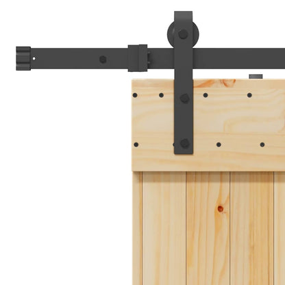 Sliding Door with Hardware Set 100x210 cm Solid Wood Pine