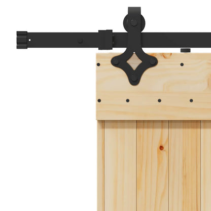 Sliding Door with Hardware Set 85x210 cm Solid Wood Pine