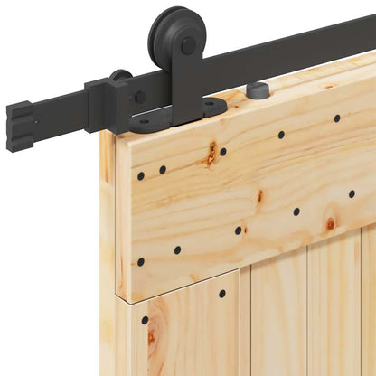 Sliding Door with Hardware Set 70x210 cm Solid Wood Pine