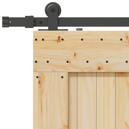 Sliding Door with Hardware Set 70x210 cm Solid Wood Pine
